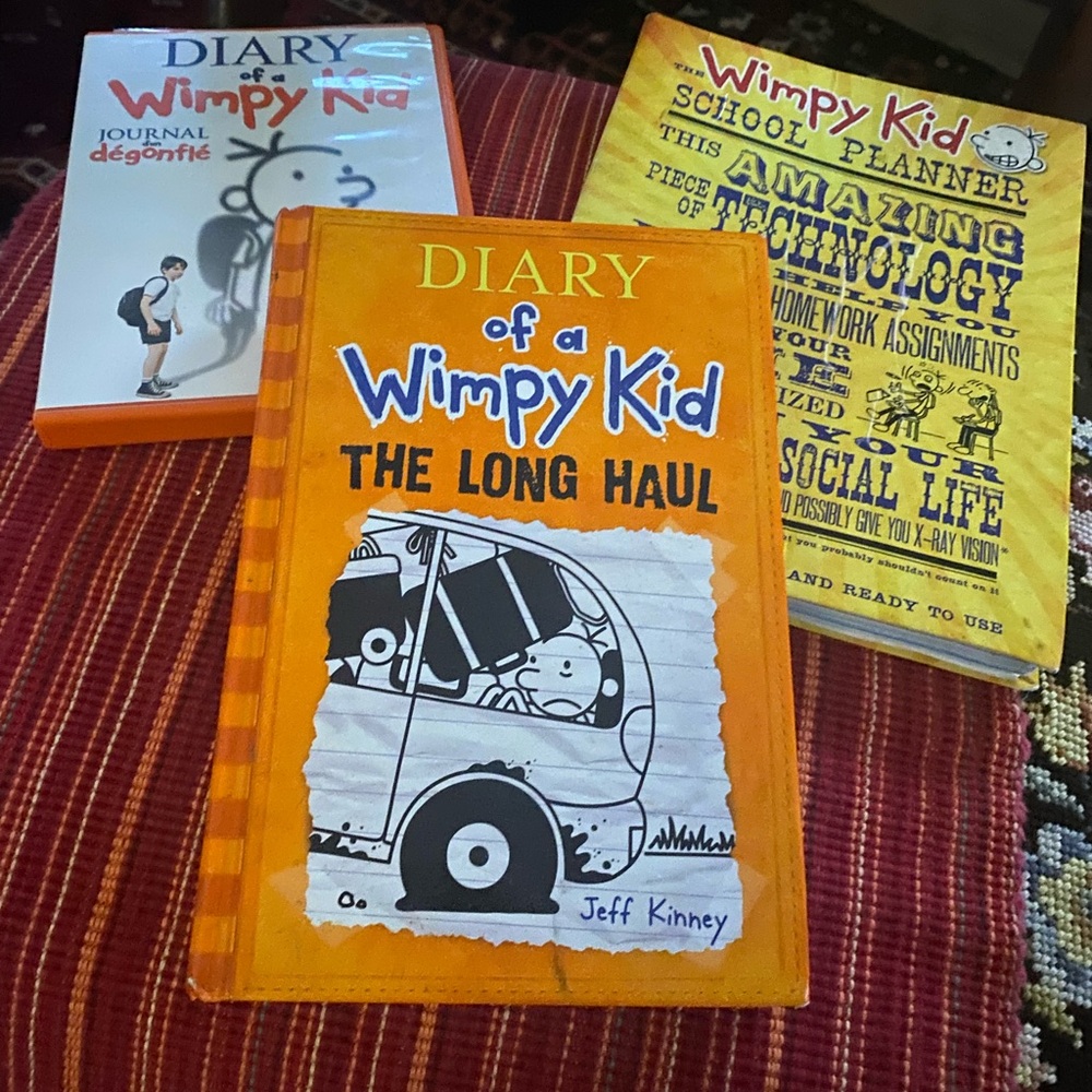 Diary Of A Wimpy Kid Movie DVD, Hardcover Book The Long Haul Plus School Planner